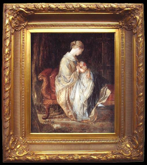 framed  Charles west cope RA The Young Mother, Ta021